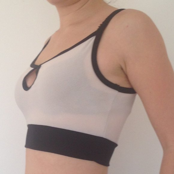 *5/$25* Peach Sheer Key Hole Crop Top - Picture 3 of 11